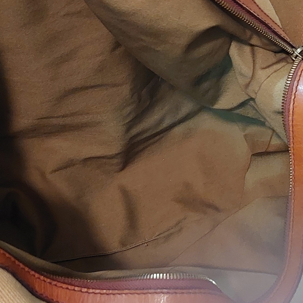 Polo by Ralph Lauren Beige Canvas Duffle with Brown Leather Trim - Picture 13 of 13